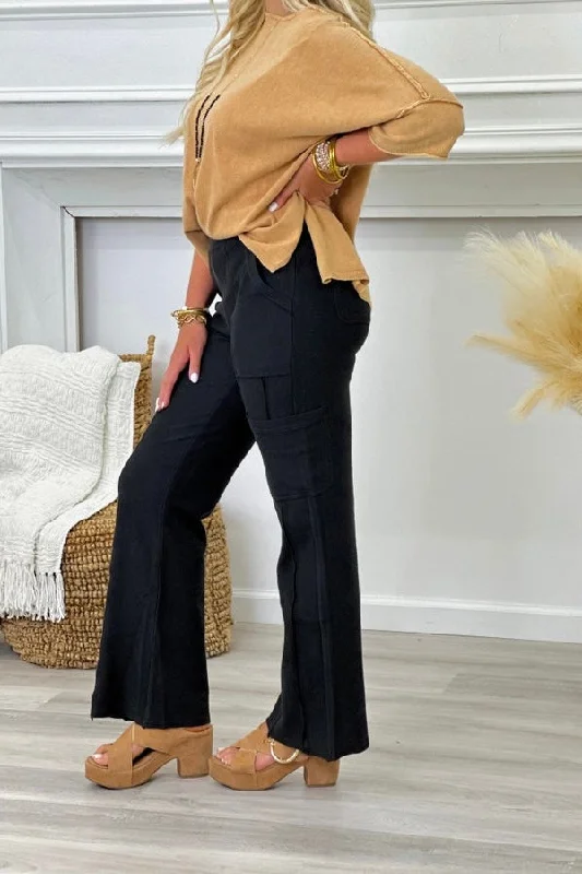 Stylish And Comfortable Clothing For Women Black Kiah Flare Pants *FINAL SALE*