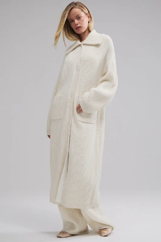 Women's Fashion-Forward Apparel Courchevel Cashmere Long Cardigan - Ivory