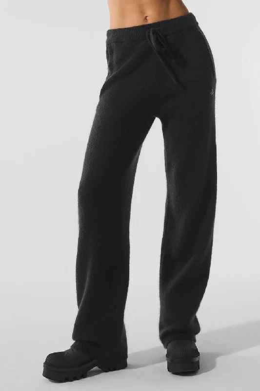 Women's Clothes New Class Cashmere Sweatpant - Black