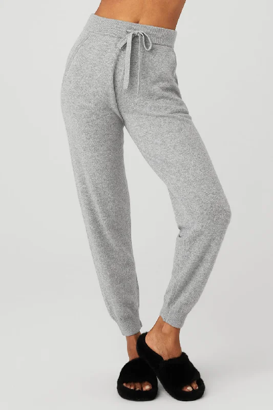 Stylish Women's Outerwear Apparel High-Waist Cashmere Jet Set Pant - Dove Grey Heather