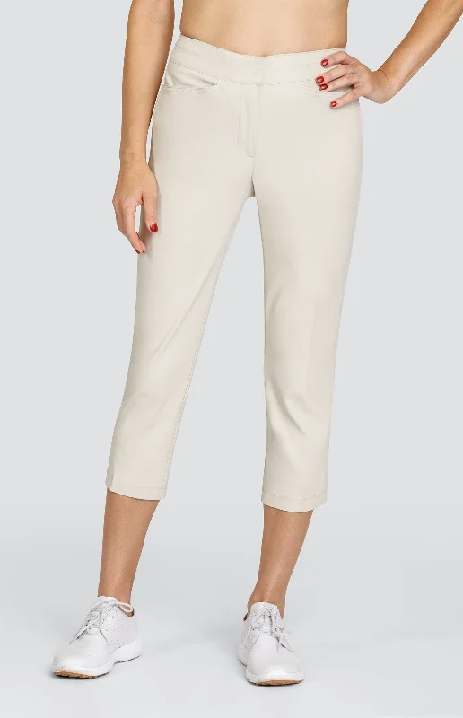 Women's Casual Attire Classic 23" Capri - Tan Chino