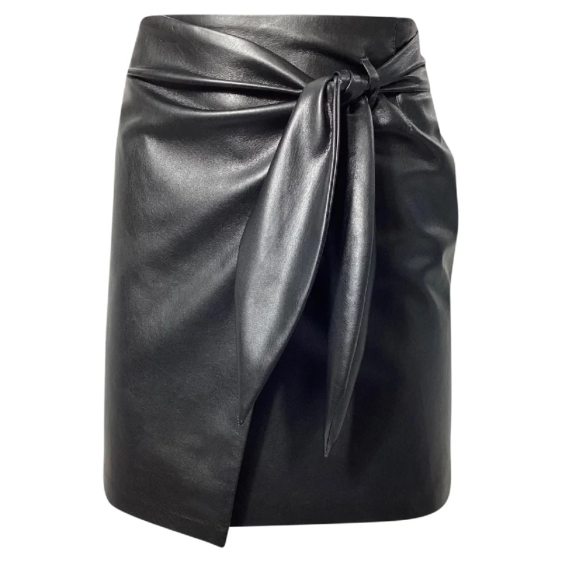 Women's Classic Outfit Nanushka Iowa Skirt in Black Vegan Leather