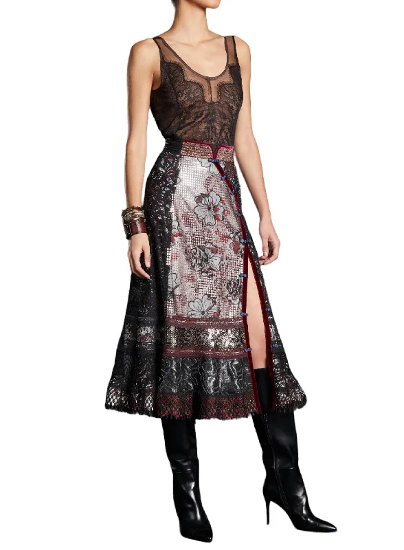 Women's Elegant Evening Attire Qiapo Skirt In Multi