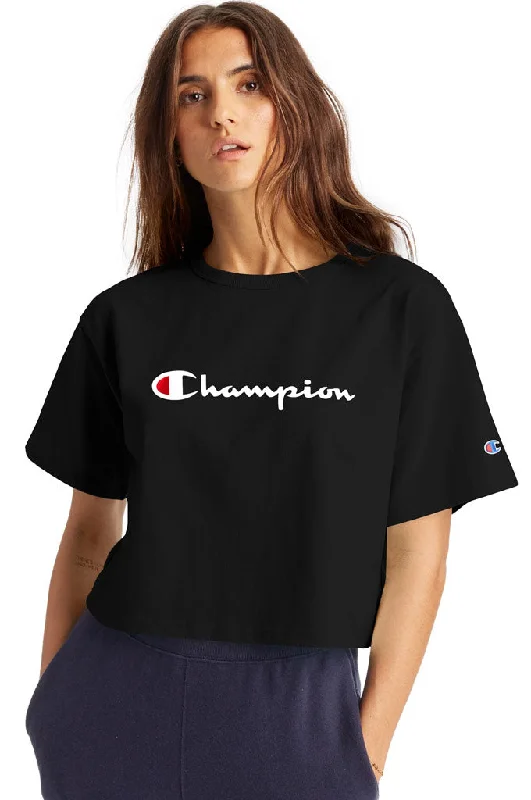 Stylish Women's Outerwear Apparel Champion Heritage Cropped Women's Tee