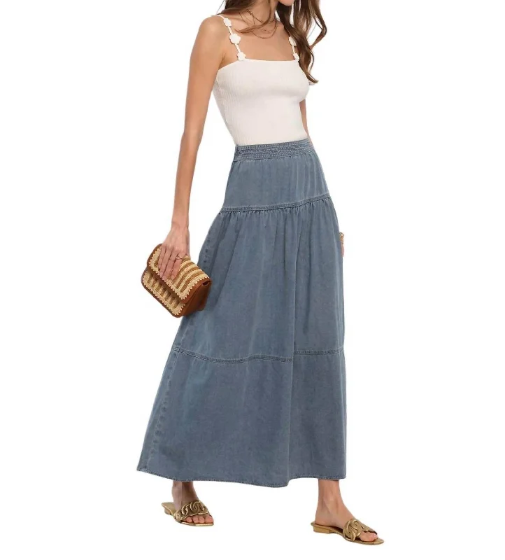 Women's Seasonal Clothing Winnie Skirt In Chambray