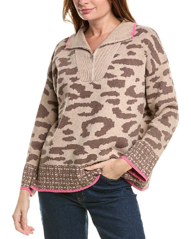 Women's Everyday Garments FATE Funnel 1/2-Zip Wool-Blend Sweater