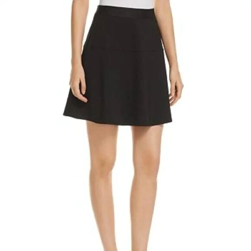 Comfortable Women's Clothes Women's Cornelia A Line Black Mini Skirt