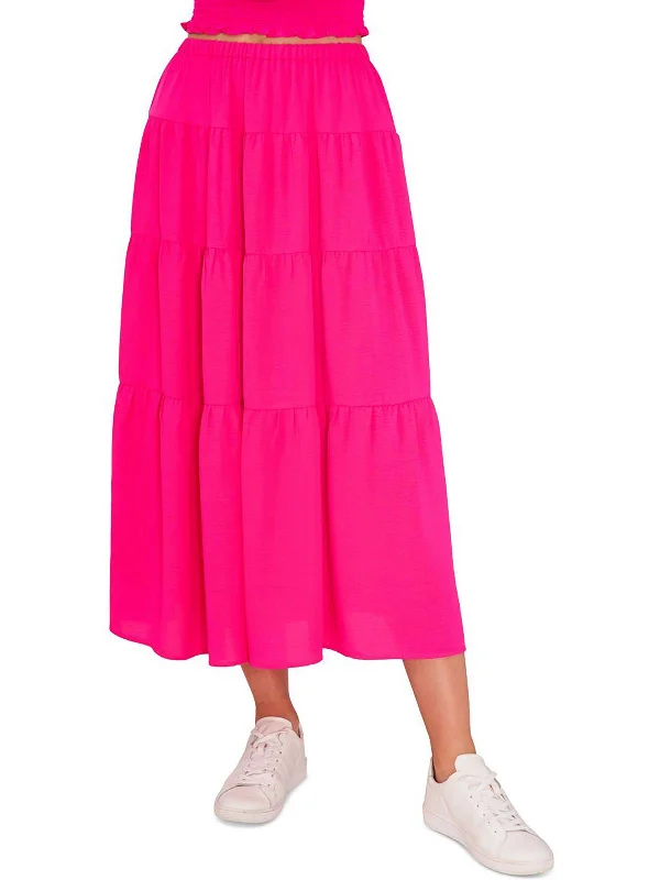 Women's Outerwear Attire Womens Tiered Long Maxi Skirt