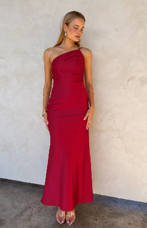 Timeless Women's Apparel Tina Red Formal Maxi Dress