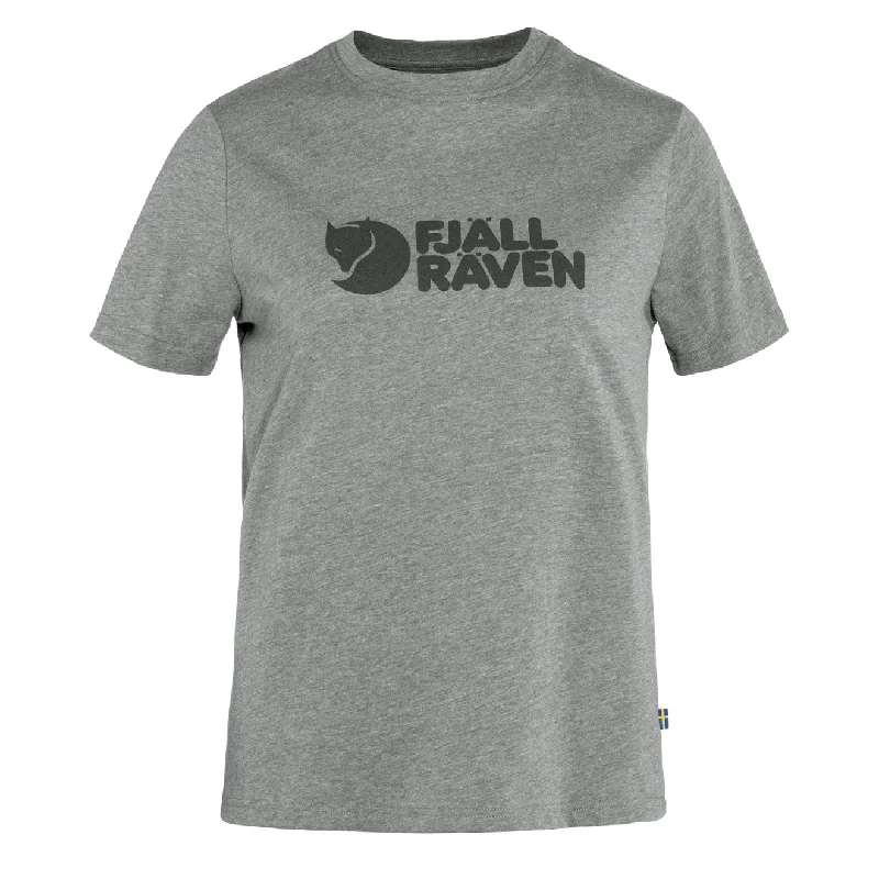 Women's Occasion Wear Apparel Fjallraven Womens Logo Tee Grey Melange