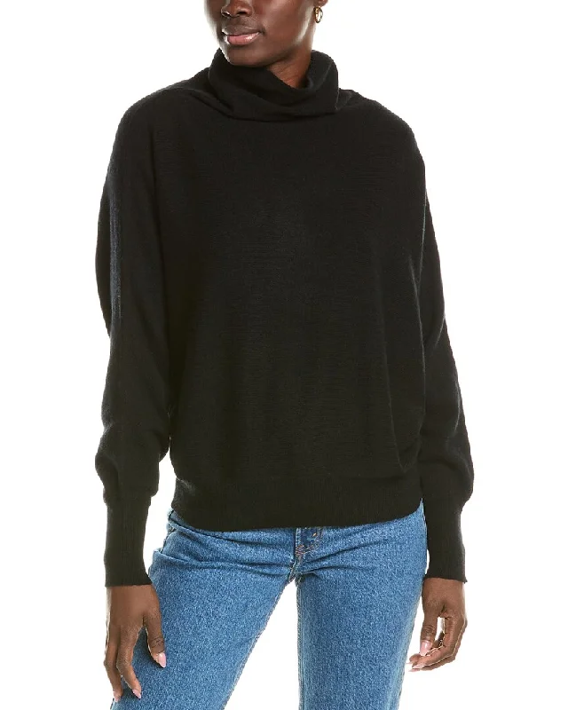 Affordable Luxury Women's Apparel Brodie Cashmere Wool & Cashmere-Blend High Neck Slouchy Bat Jumper