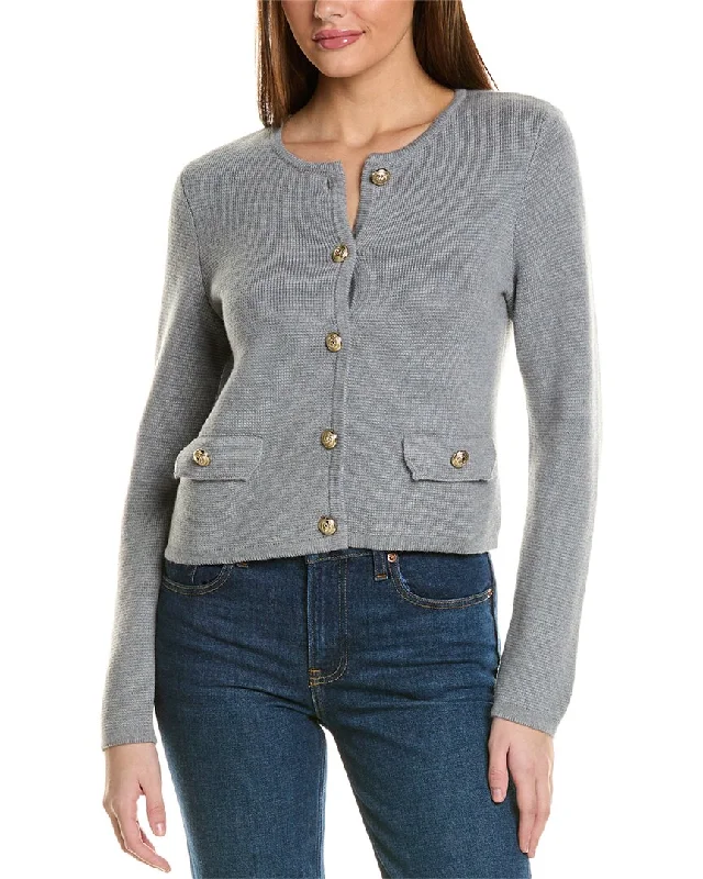 Women's Holiday Attire Bruno Magli Cropped Crewneck Wool Jacket