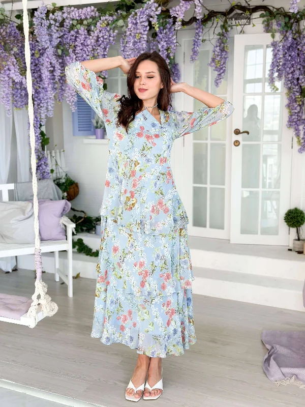 Women's Travel Garments Blooming Star Long Dress