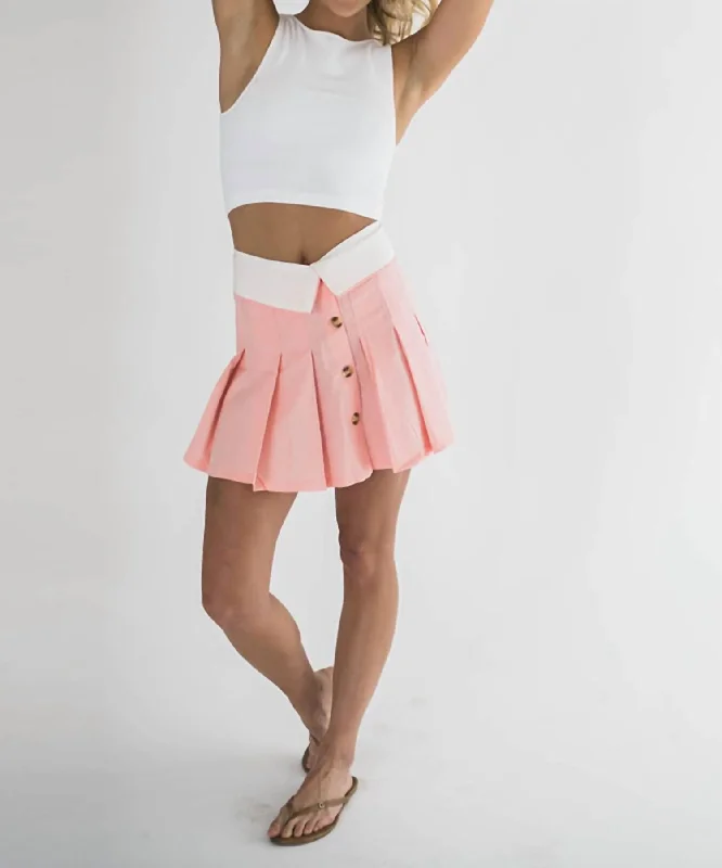 Women's Night-Out Outfit Arina Pleated Mini Skirt In Pink