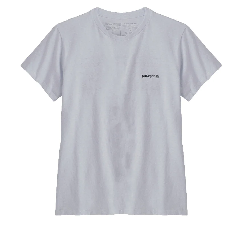 Women's Outdoor Activity Garments Patagonia Womens P-6 Logo Responsibili Tee White