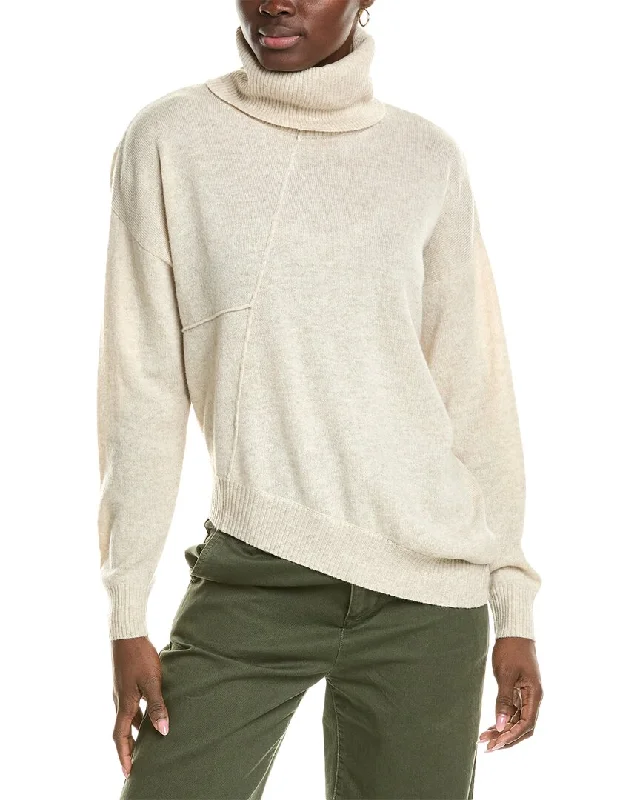 Stylish Clothes For Women Brodie Cashmere Wool & Cashmere-Blend Asymmetrical Mock Neck Jumper