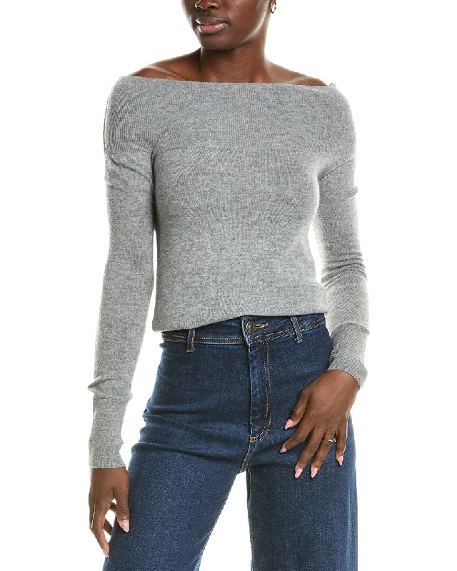 Women's Versatile Apparel Brodie Cashmere Wool & Cashmere-Blend Off The Shoulder Jumper