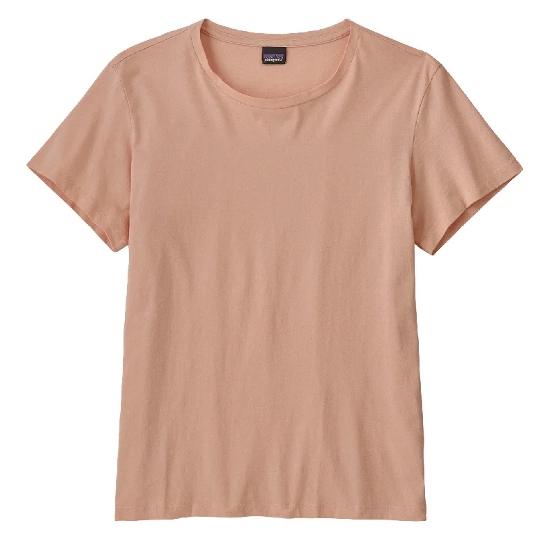 Women's Casual Apparel For Weekends Patagonia Womens Regenerative Organic Certified Cotton Tee Antique Pink