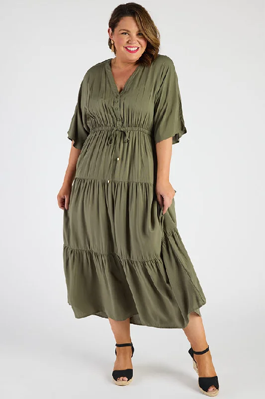 Modern Women's Clothes Maddie Khaki Dress