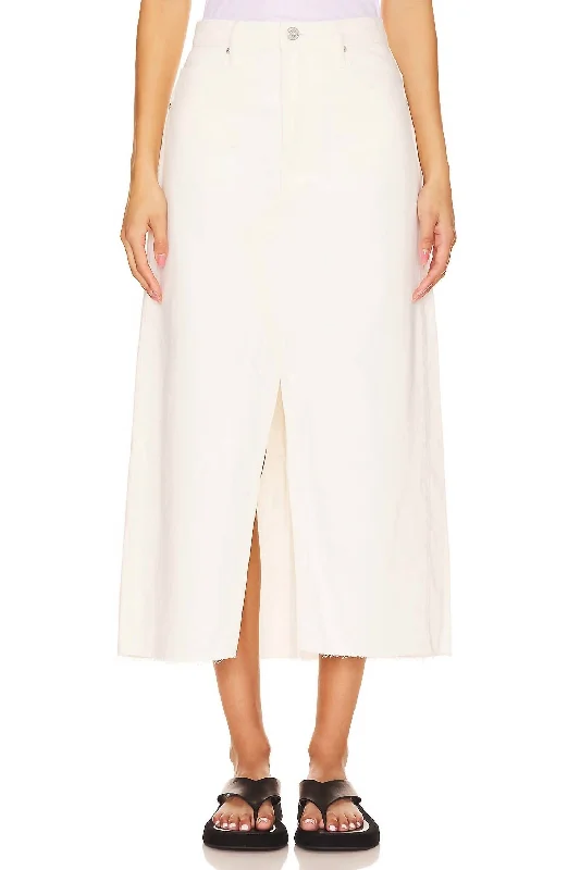 Women's Fashion-Forward Apparel Midaxi Skirt In Ecru