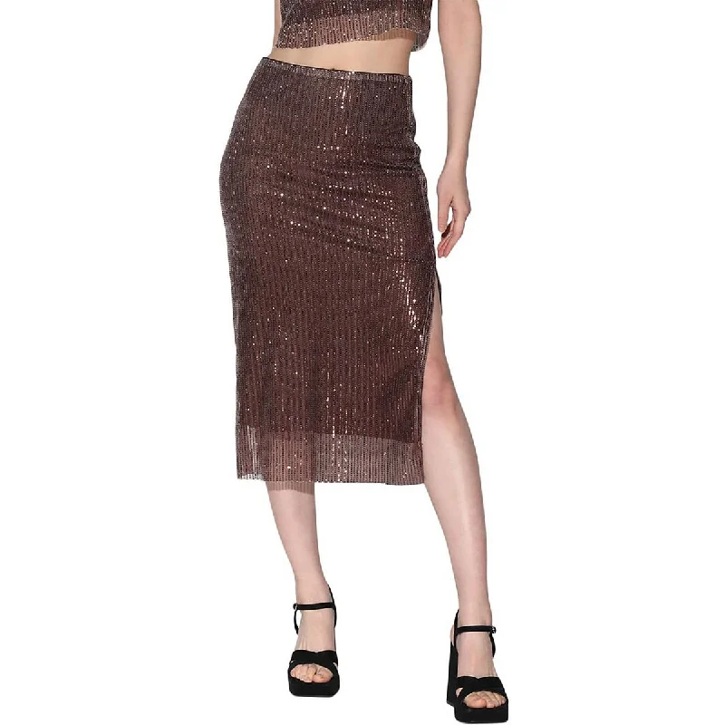 Women's Vacation Garments Plus Womens Sequined Party Midi Skirt