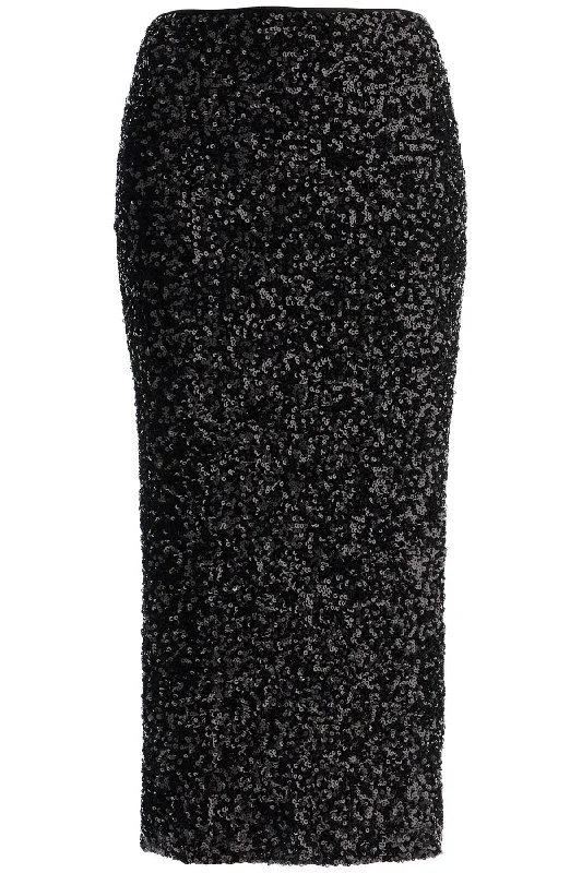 Fashionable Women's Clothing Rotate Women's Midi Sequin Skirt In