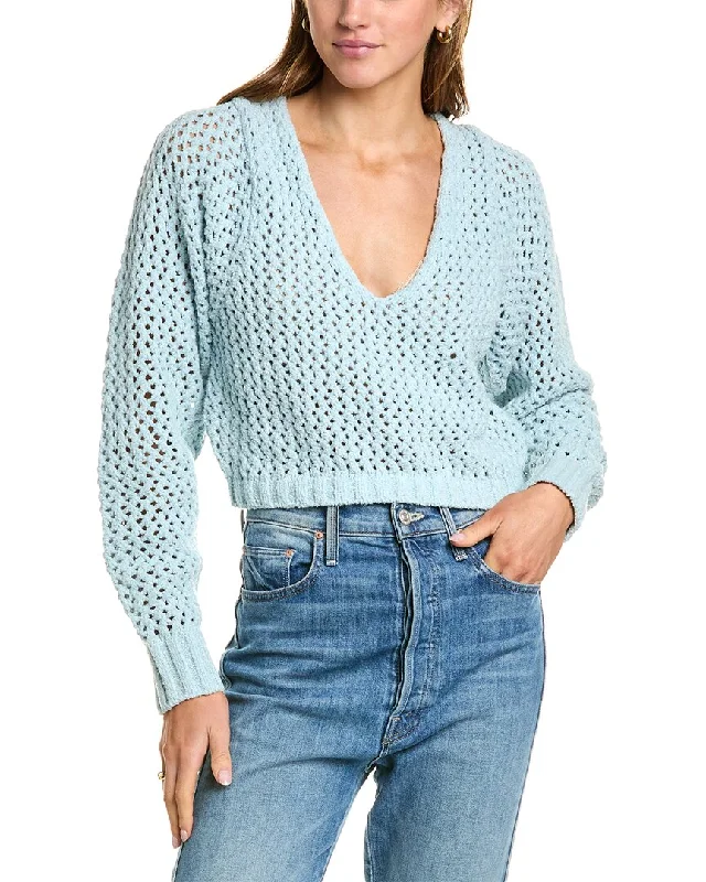 Women's Loungewear Clothes John Elliott Foam Boucle Knit Cropped Sweater