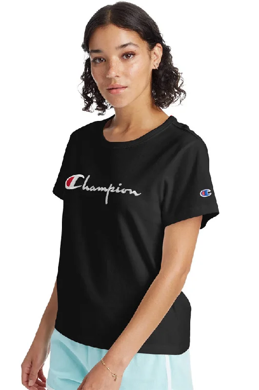 Women's Plus-Size Apparel Champion Girlfriend Women's Tee, Script Logo