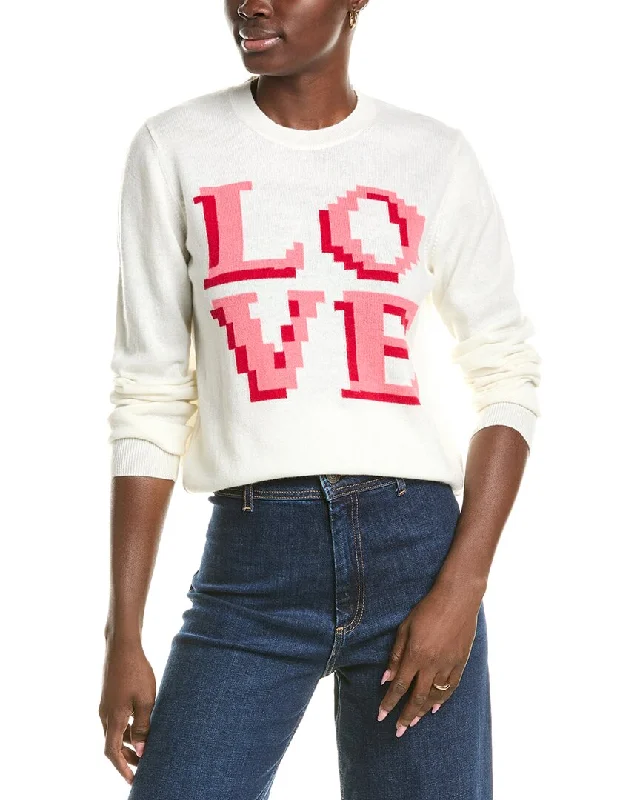 Women's Apparel Brodie Cashmere Wool & Cashmere-Blend Pixel Love Jumper