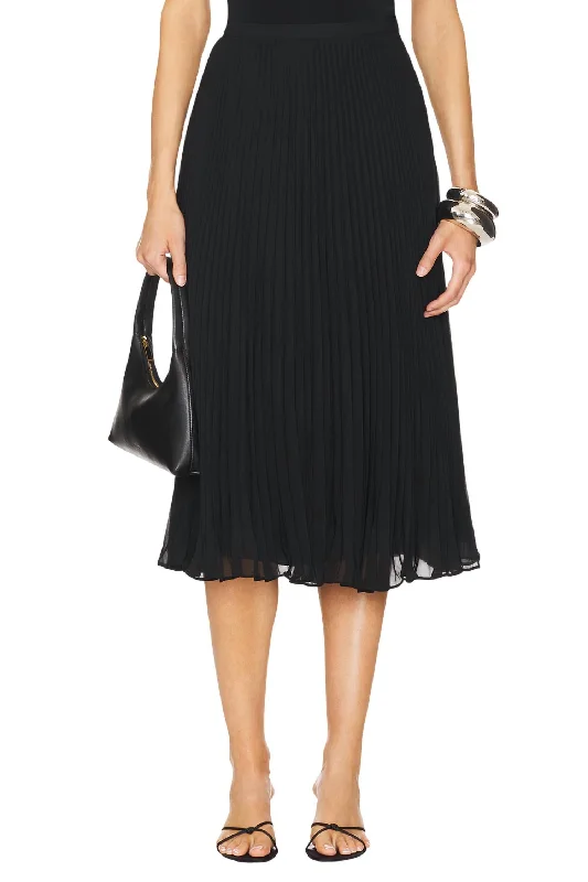 Women's Evening Outfit Fernanda Pleated Midi Skirt In Black