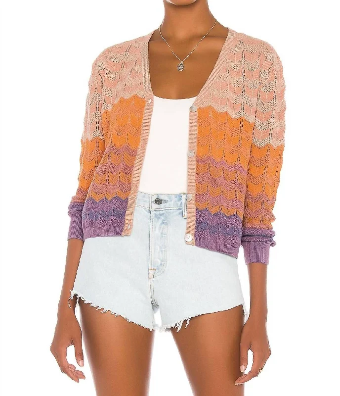 Women's Chic Apparel Delaney Cardigan In Multi