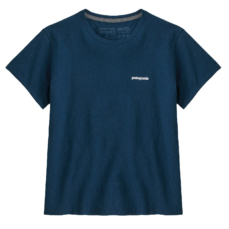 Women's Holiday Apparel Patagonia P-6 Logo Responsibili Tee Tidepool Blue