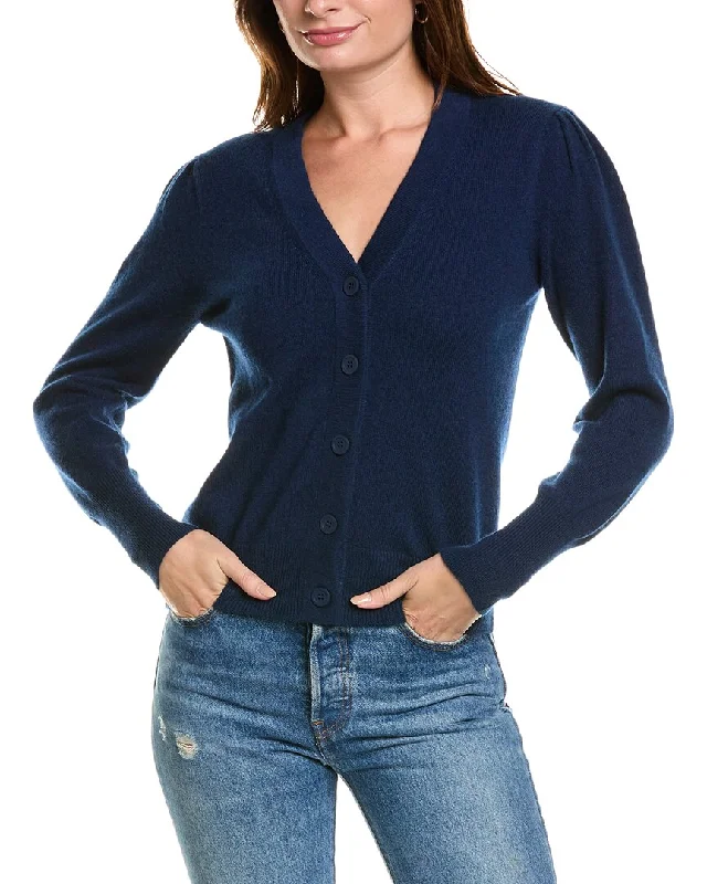 Women's Formal Event Outfit Forte Cashmere Buttoned Short Cashmere Cardigan