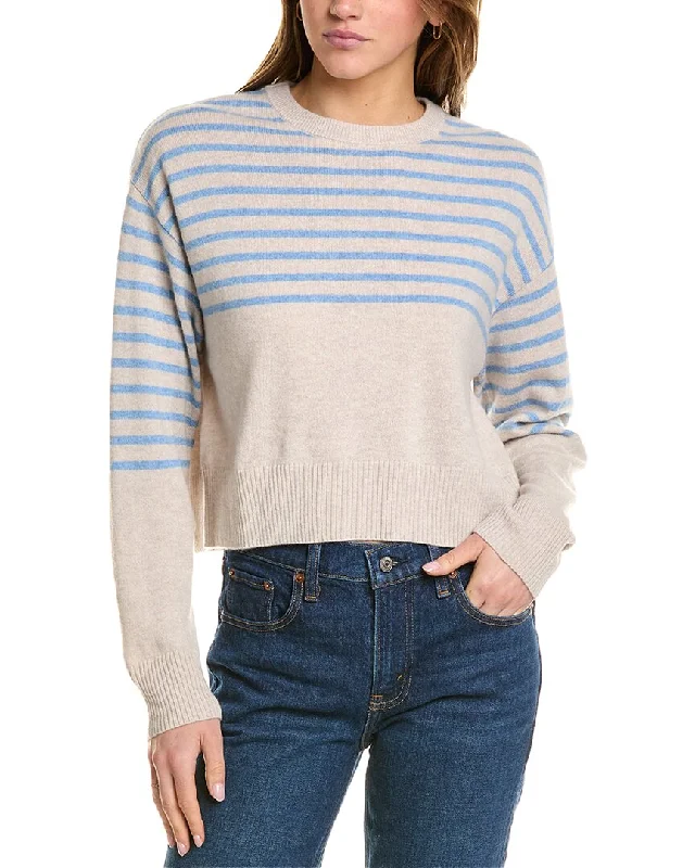 Women's Casual Garments Monrow Stripe Wool & Cashmere-Blend Sweater