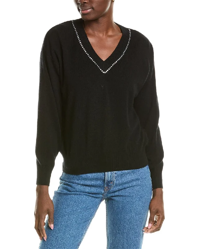 Women's Clothing Apparel Sets Brodie Cashmere Wool & Cashmere-Blend Hot Fix Studded Jumper