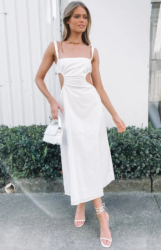 Women's Trendy Casual Clothes Penelope Midi Dress White