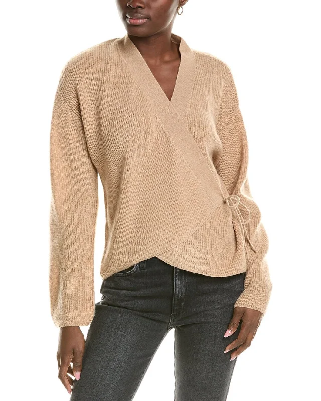 Women's Clothes And Apparel Sets Brodie Cashmere Wool & Cashmere-Blend Ribbed Wrap Cardigan