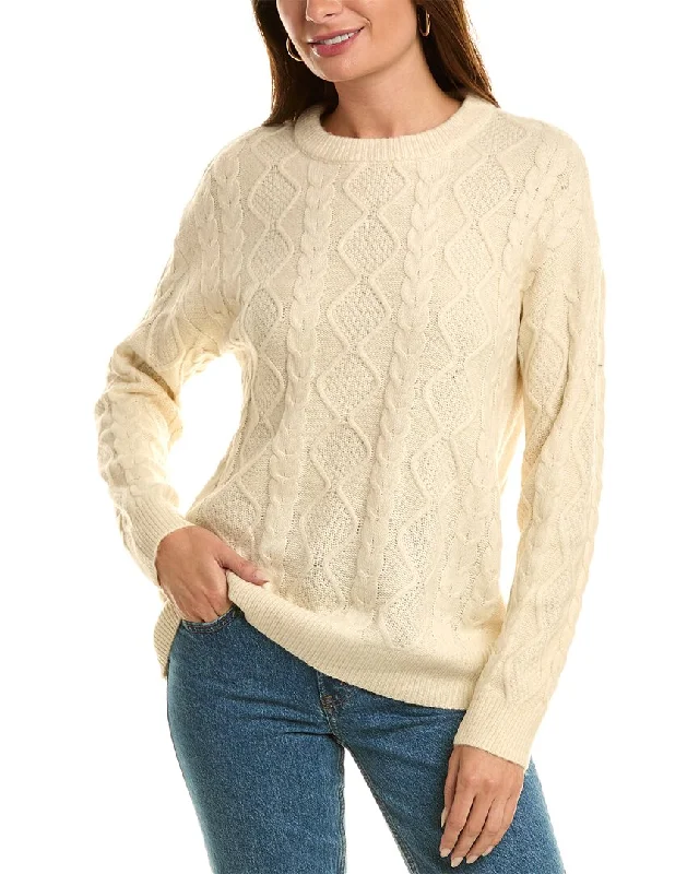 Casual Clothing For Women 525 America Mina Airspun Cable Pullover