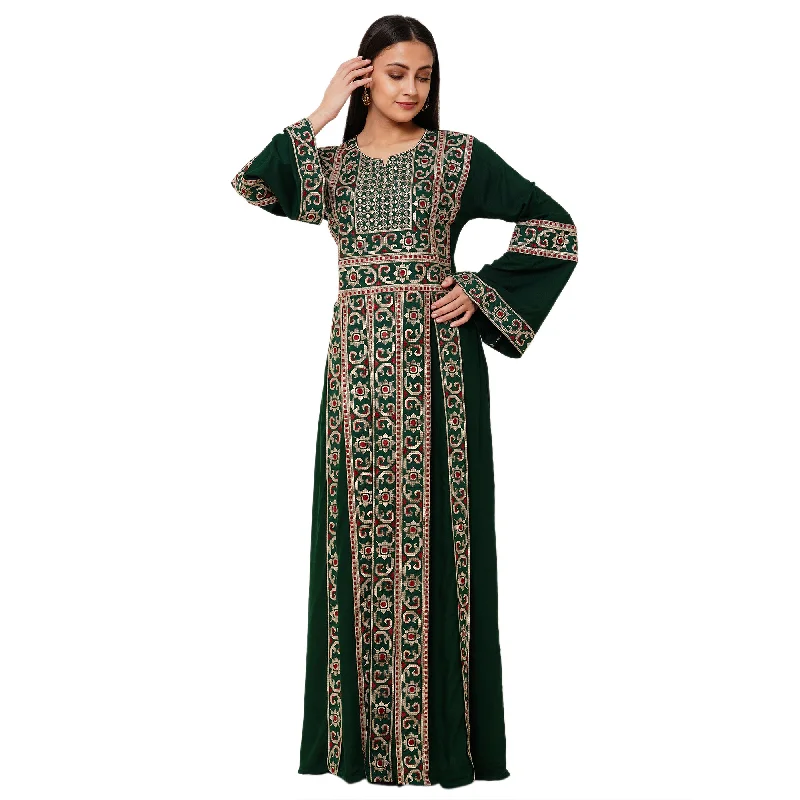 Stylish Women's Attire Cross Stitched Embroidered Maxi