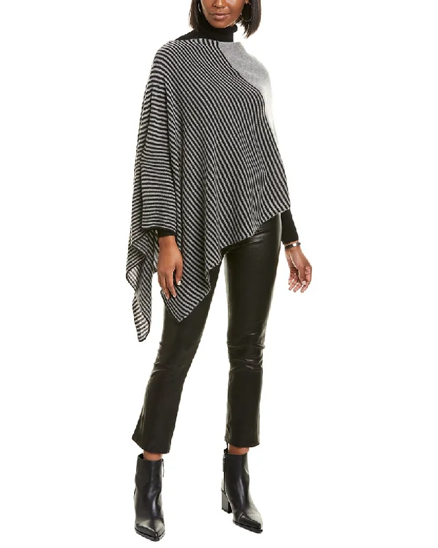 Plus-Size Women's Clothing Portolano Cowl Neck Cashmere Poncho