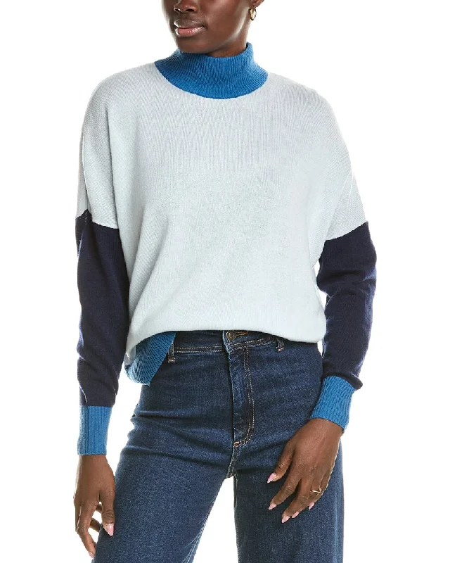 Women's Clothes For Work Events Brodie Cashmere Wool & Cashmere-Blend Color Block Jumper