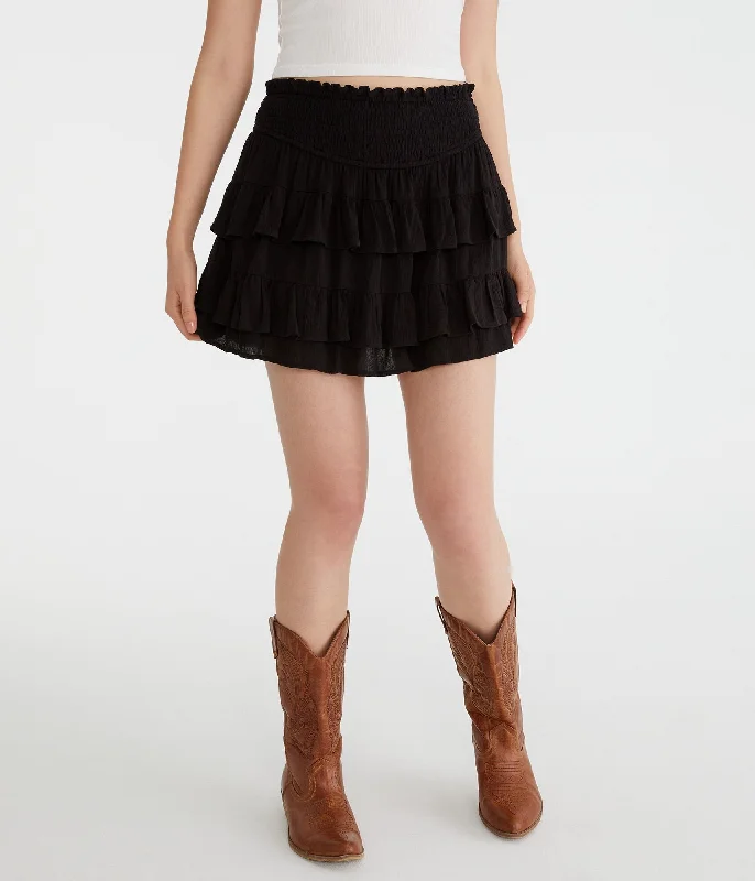 Stylish Women's Attire Aeropostale High-Waisted Ruffled Flippy Skort