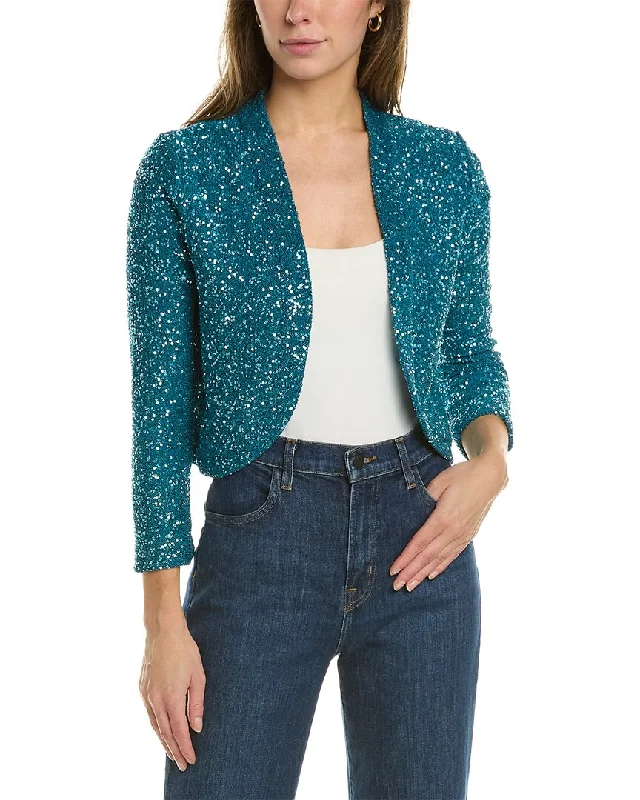 Women's Activewear Garments Oscar de la Renta Sequin Bolero Cardigan