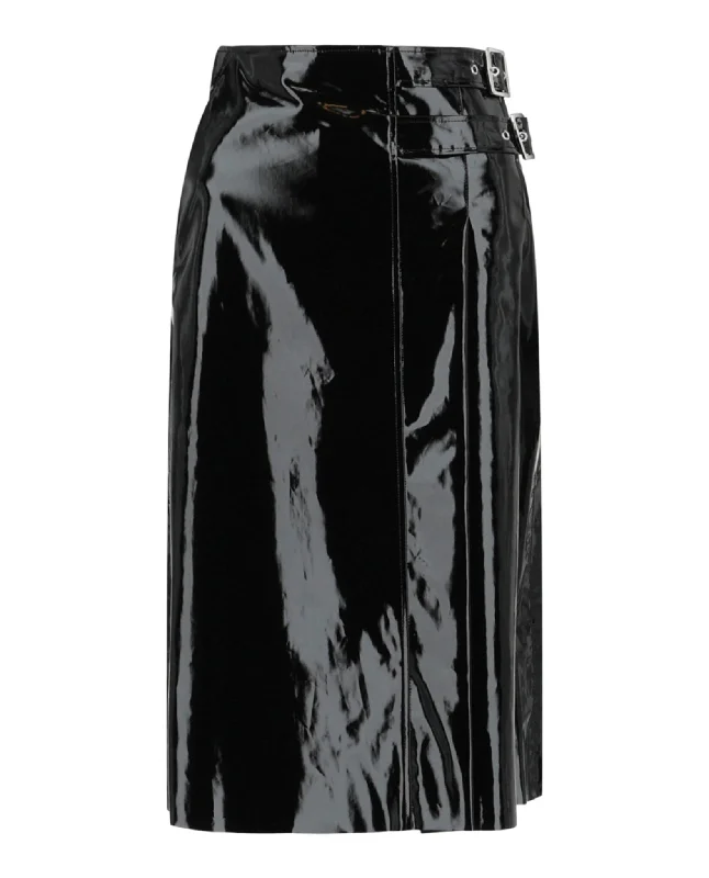 Comfortable Women's Clothing Vinyl Effect Skirt