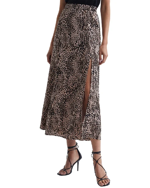 Casual Clothing For Women Reiss Katia Printed Slip Midi Skirt