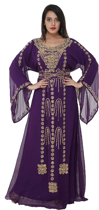 Women's Everyday Apparel Jalabiya Kaftan Embroidered Gown