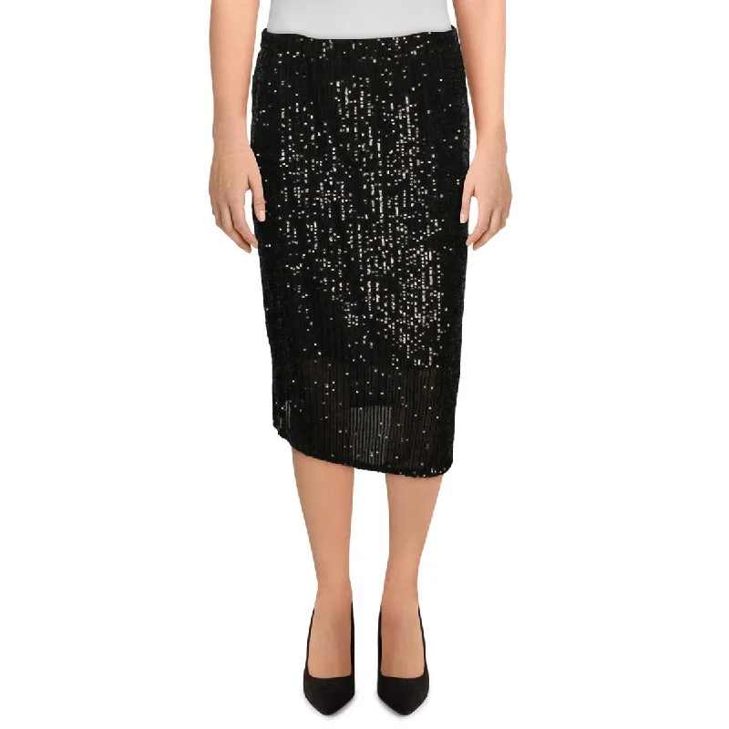 Women's Timeless Attire Womens Sheer Sequined Maxi Skirt