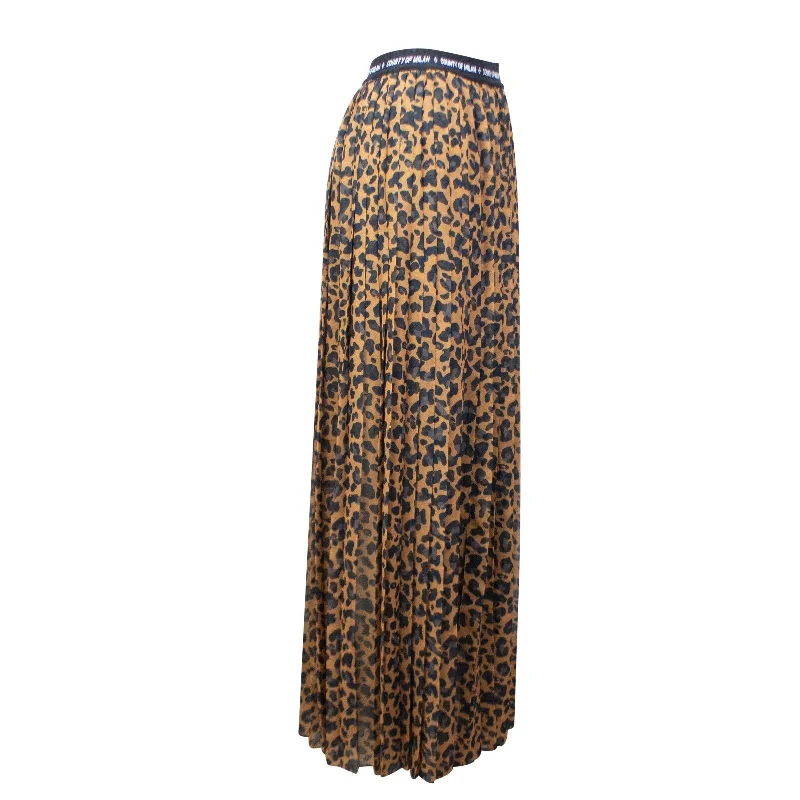 Women's Outfit For The Office Marcelo Burlon County Leopard Long Skirt - Brown