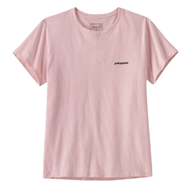 Affordable Women's Apparel Patagonia Womens P-6 Logo Responsibili Tee P-6 Outline: Whisker Pink