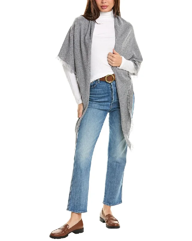 Fashionable Women's Outfit Forte Cashmere Fringe Cashmere Triangle Wrap